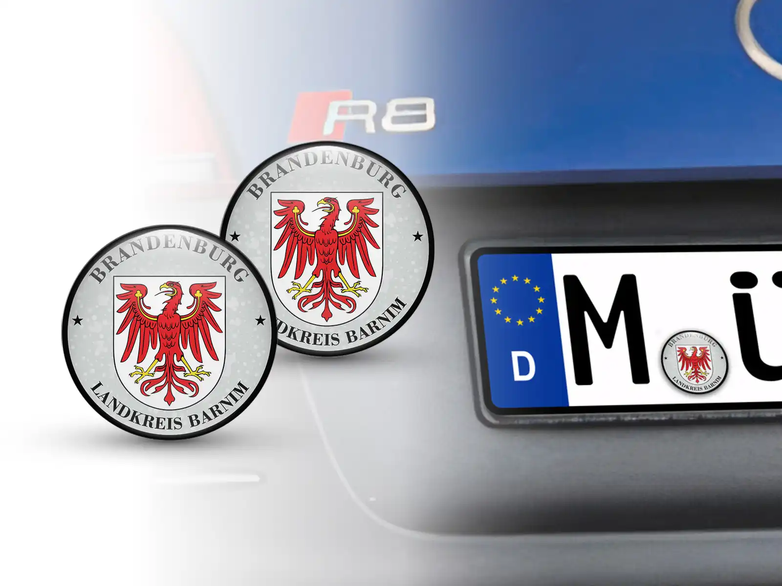 Klebemarke TÜV Landkreis Barnim Nummernschild plakette